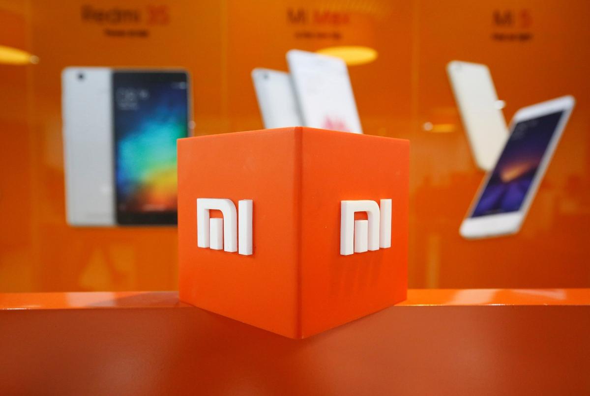 The logo of smartphone manufacturer Xiaomi is seen inside the company's offices in Bengaluru, India, on Jan. 18, 2018. (Abhishek N. Chinnappa/Reuters)