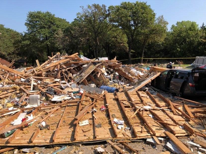The explosion, caused by a propane leak, leveled the Maguires's house in an instant. (Courtesy of <a href="https://www.facebook.com/shawn.maguire.125">Shawn and Tanda Maguire</a>)