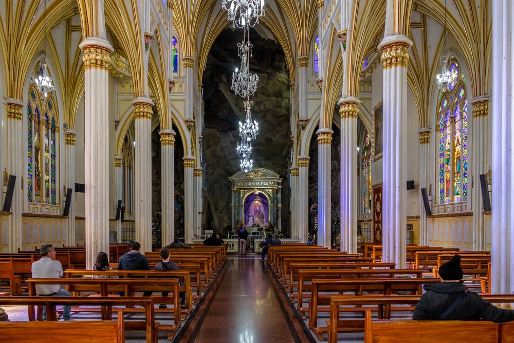 The nave of Las Lajas Shrine. (Diego Grandi/Shutterstock.com)