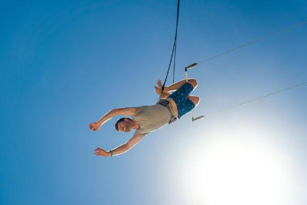 At the Club Med Sandpiper Bay in St. Lucie, Florida, guests can try their skill on the flying trapeze. (Courtesy of Club Med)