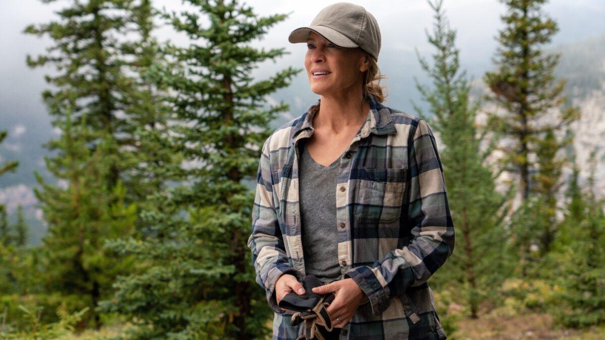 Edee Mathis (Robin Wright) learning to live off the land, in “Land.” (Focus Features)