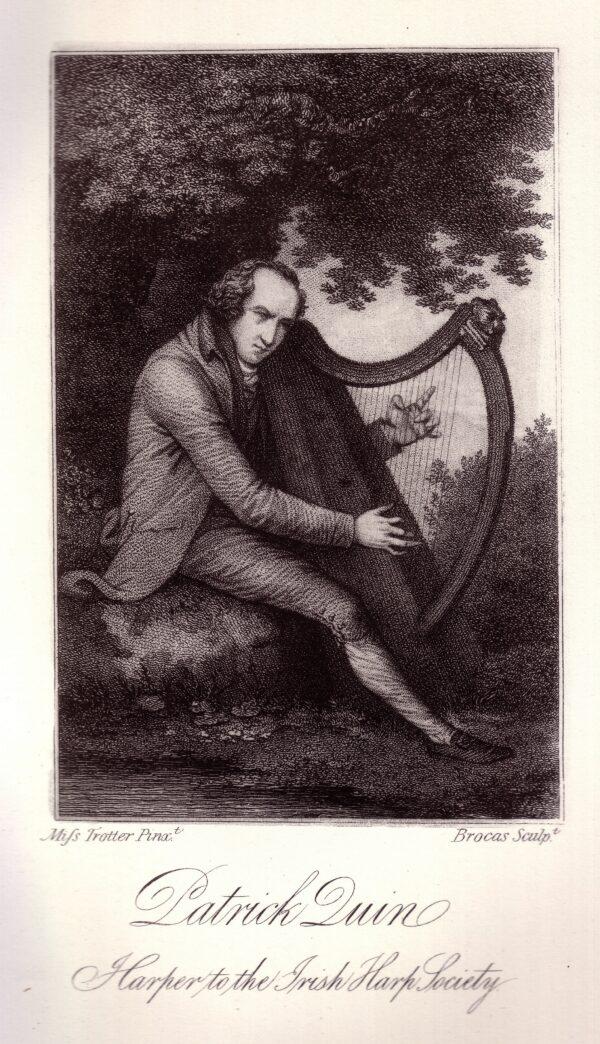 An engraving of Patrick Quin in the October 1809 edition of The Monthly Pantheon.  (Courtesy of Sylvia Crawford)