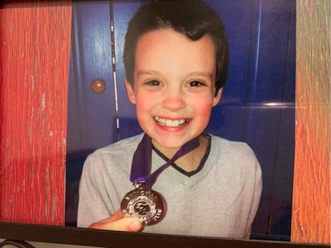 James with his first National Latin Exam Gold Award, aged around 8. (Courtesy of <a href="https://www.facebook.com/rosemary.laberee">Rosemary Ward Laberee</a>)