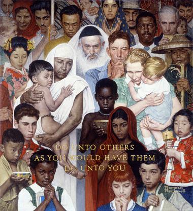 "The Golden Rule," 1961, by Norman Rockwell.