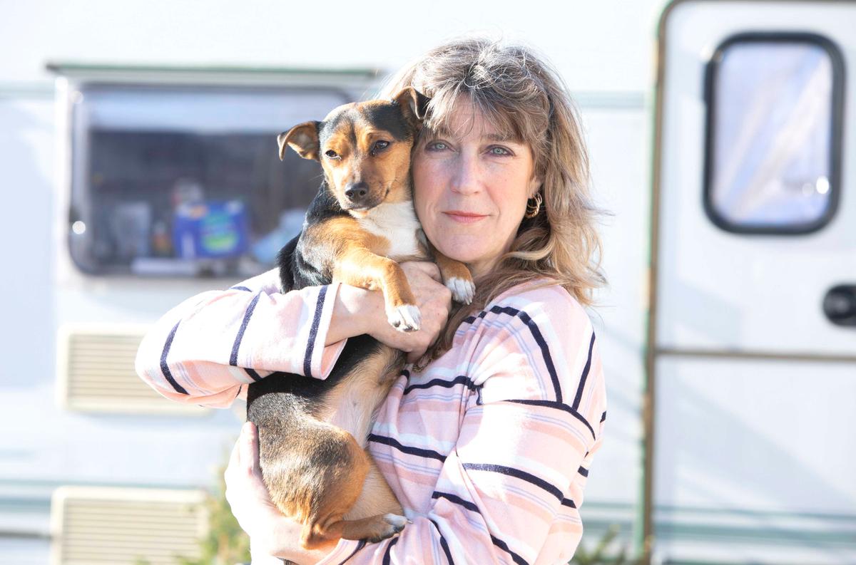 Diane with her dog Bella (Caters News)