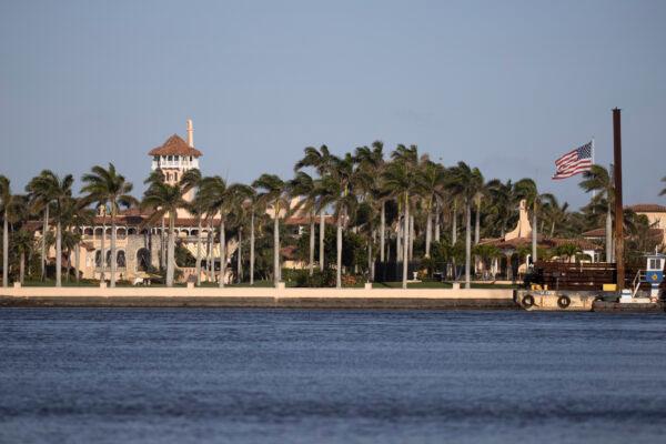 Then-President Donald Trump's Mar-a-Lago resort where he resides after leaving the White House in Palm Beach, Florida on Feb. 13, 2021. (Joe Raedle/Getty Images)