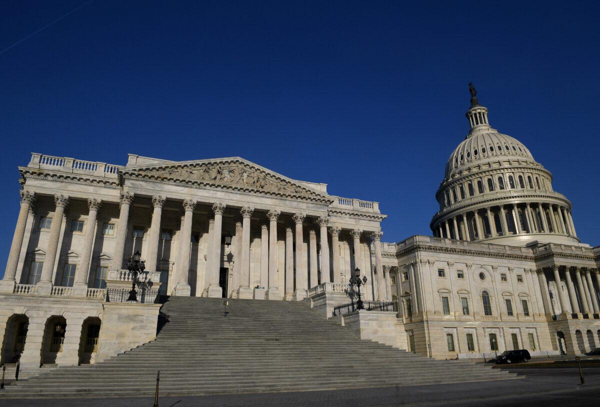The House side of the U.S. Capitol is seen in the morning in Washington on March 10, 2021. (Olivier Douliery/AFP via Getty Images)