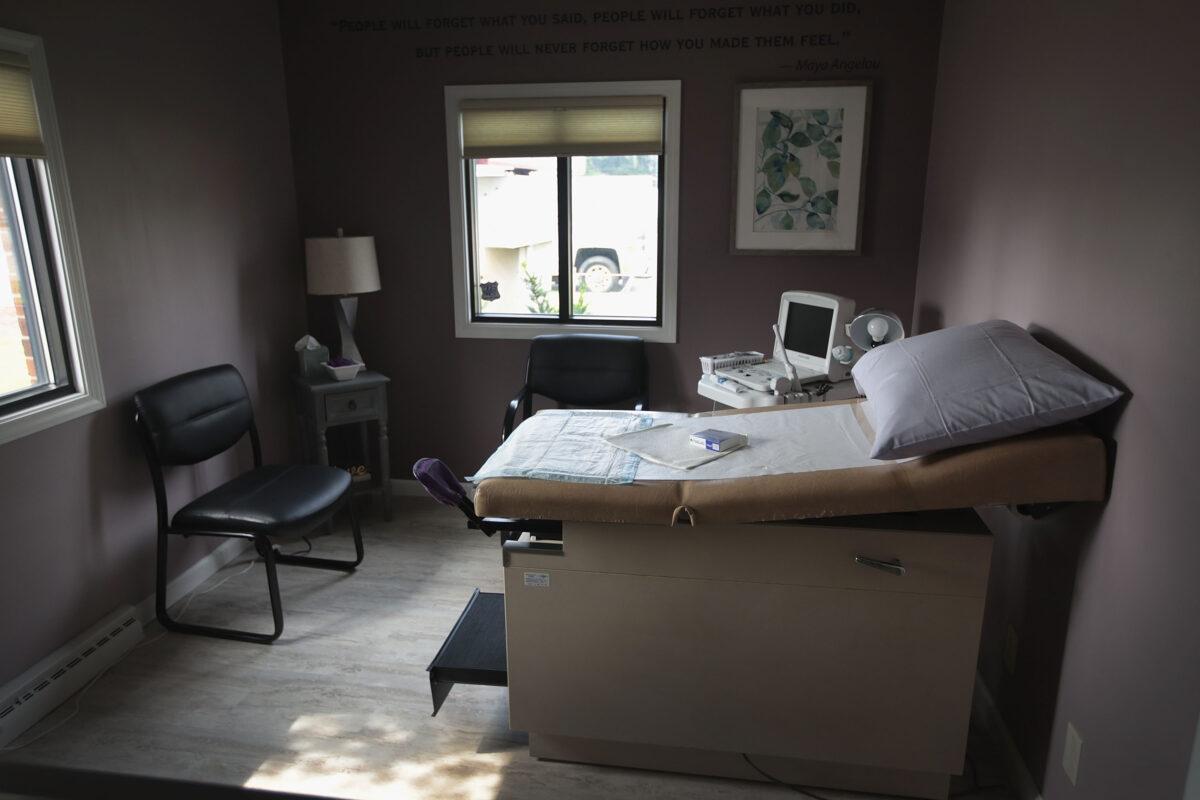 An ultrasound machine sits next to an exam table in an examination room at Whole Woman's Health of South Bend in Indiana, on June 19, 2019. (Scott Olson/Getty Images)