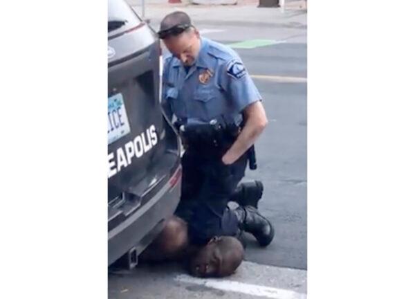 In this frame from a video, then-Minneapolis Police Officer Derek Chauvin kneels on the neck of George Floyd, a handcuffed man who was pleading that he could not breathe, in Minneapolis, Minn., on May 25, 2020. (Darnella Frazier via AP)