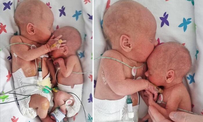 Parents Capture Photos of Preemie’s First Cuddle With Twin Brother Since Being Separated at Birth