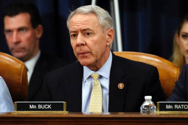 Rep. Ken Buck (R-Colo.) in the Longworth House Office Building on Capitol Hill, Washington, on Dec. 13, 2019. (Patrick Semansky/Pool/Getty Images)