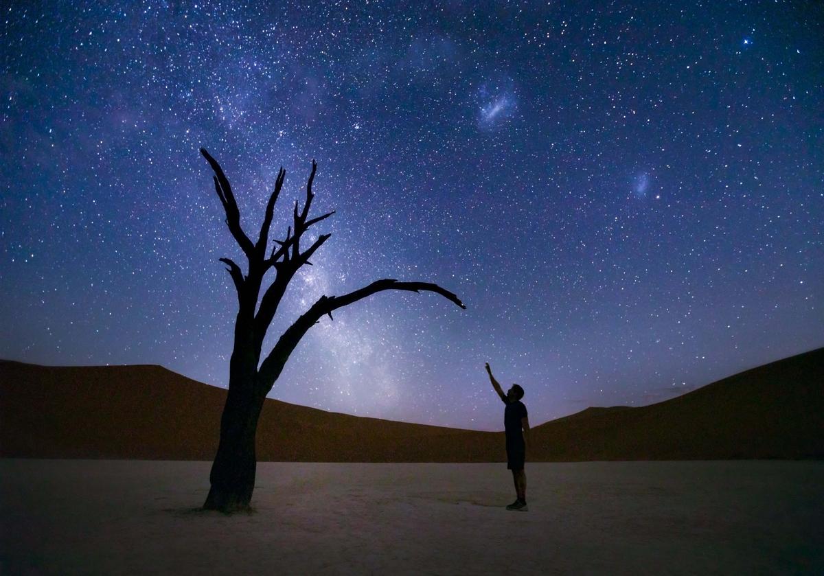 A self-portrait of Paul Zizka at Deadvlei, Namibia (Caters News)