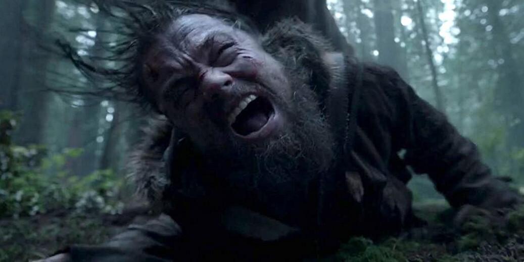 Hugh Glass (Leonardo DiCaprio) getting mauled by a grizzly, in "The Revenant." (Twentieth Century Fox)