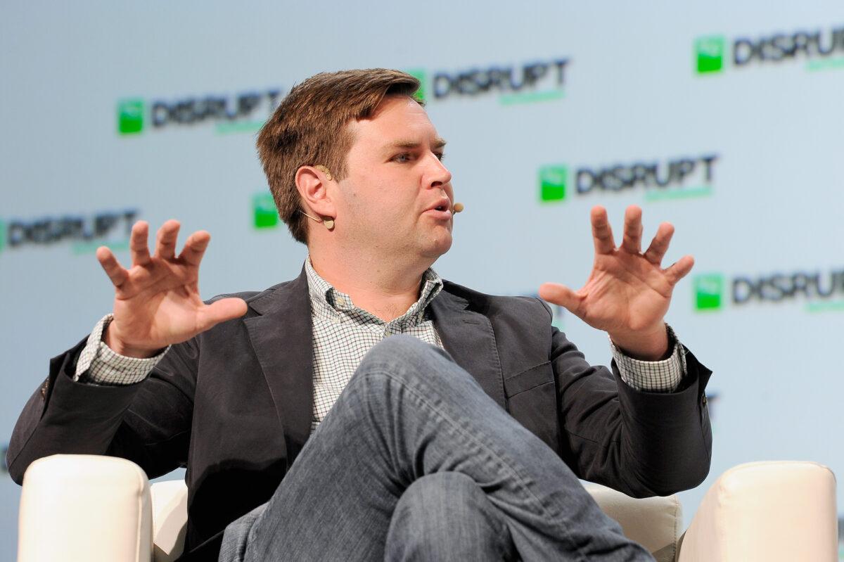 Rise of the Rest Seed Fund managing partner J.D. Vance speaks onstage during Day 2 of TechCrunch Disrupt SF 2018 at Moscone Center in San Francisco, California, on Sept. 6, 2018. (Steve Jennings/Getty Images for TechCrunch)
