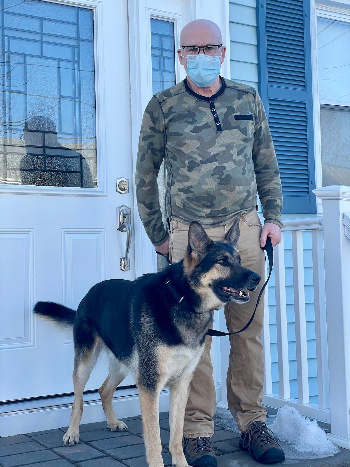 Brian Myers with his dog, Sadie. (Courtesy of <a href="https://rbari.org/">Ramapo-Bergen Animal Refuge</a>)