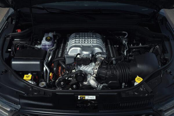 6.2L supercharged HEMI V8 under the hood. (Courtesy of Stellantis Media)