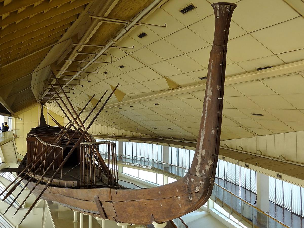 The reconstructed solar barque of Khufu. (Olaf Tausch/CC BY 3.0)