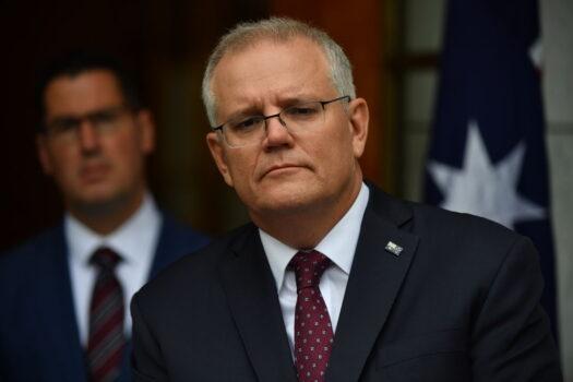 Prime Minister Scott Morrison during a press conference at Parliament House on March 17, 2021, in Canberra, Australia. Sam Mooy/Getty Images)