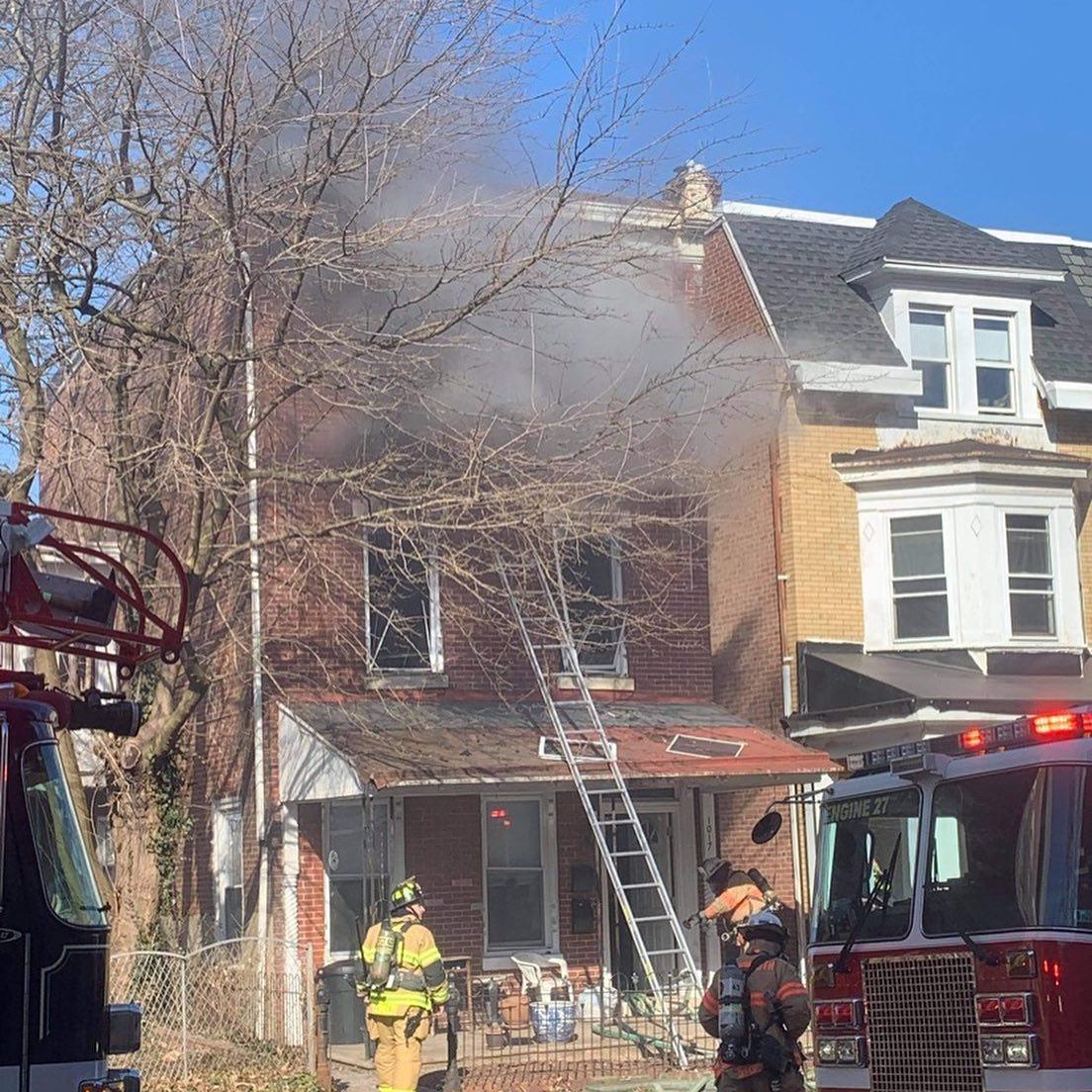Johnson had just returned from a trip to the bank at around 10 a.m. on the morning of March 15 when he noticed fire coming from a neighbor's house. (Courtesy of Chris Camarda/<a href="https://www.facebook.com/NorristownFireDepartment/">Norristown Fire Department</a>)