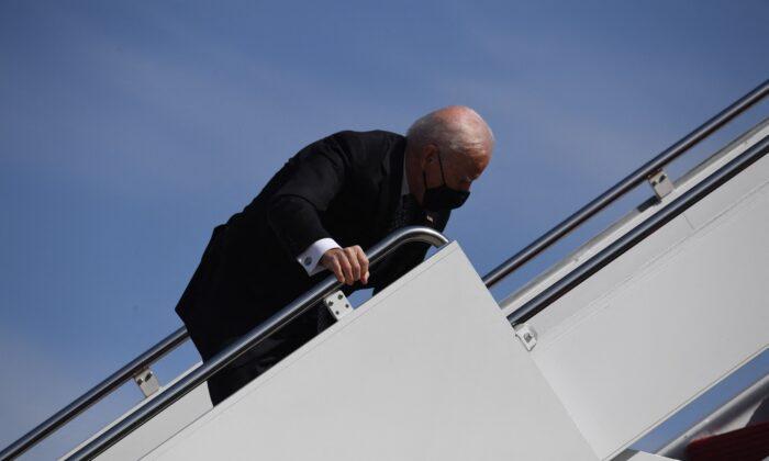Biden ‘Just Fine’ After Stumbling While Boarding Air Force One: Aide