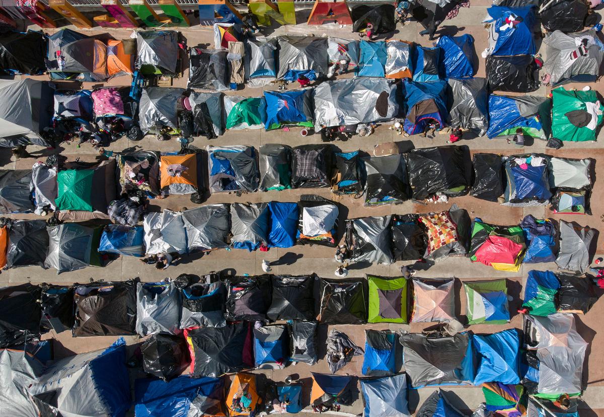 Migrants Form Tent Community in Mexico Waiting for Biden to Open the Border
