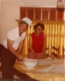 The author's parents making ravioli. (Courtesy of Laura Semenza-Marcos)