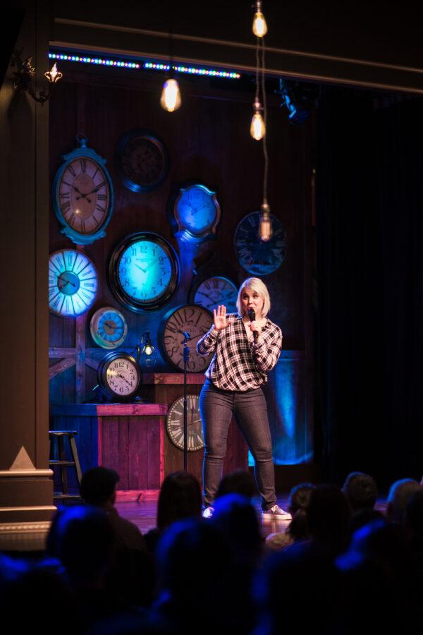 Comedian Jenna Kim Jones during her Dry Bar Comedy special "Don't Buy Skinny Jeans." (Courtesy of the Harmons)