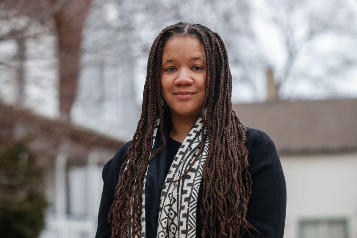 Robin Sue Simmons, alderman of Evanston's 5th Ward, poses for a picture in Evanston, Ill., on March 16, 2021. (Kamil Krzaczynski/AFP/Getty Images)