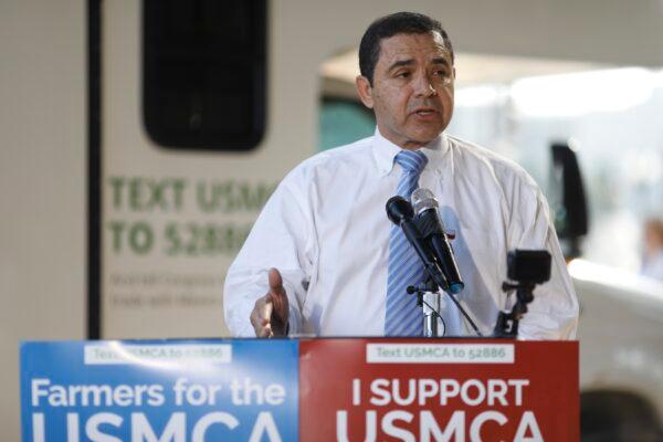Rep. Henry Cuellar (D-Texas) speaks during a rally in Washington on Sept. 12, 2019. (Tom Brenner/Getty Images)
