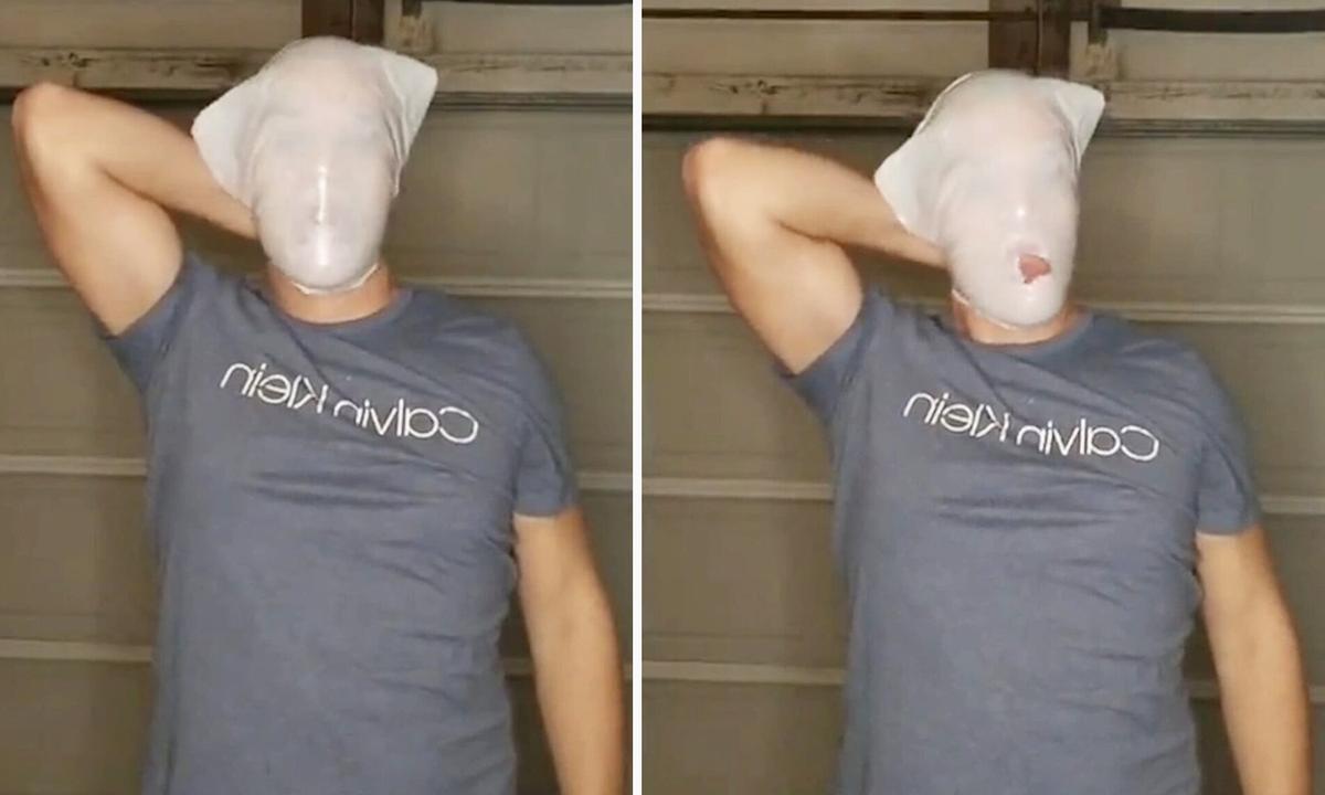 How to survive being suffocated with a plastic bag. (Caters News)