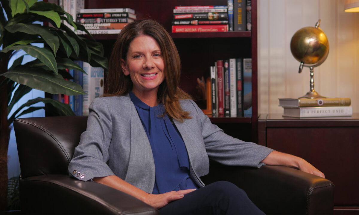 Sen. Melissa Melendez speaks in an episode of The Epoch Times' California Insider, in Irvine, Calif., on March 19, 2021. (Hau Nguyen/The Epoch Times)