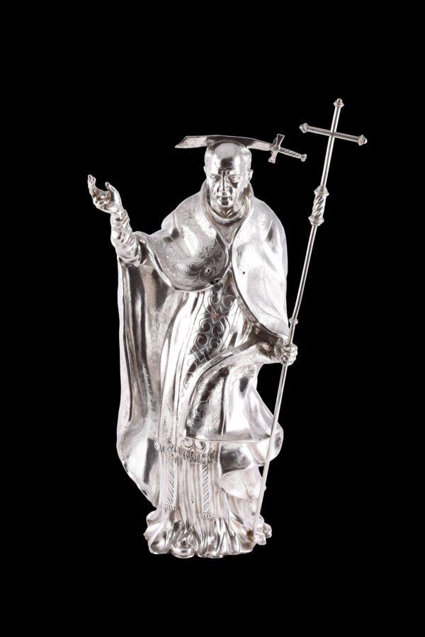A Belgium reliquary statue of St. Thomas Becket, circa 1666. (The British Jesuit Province)