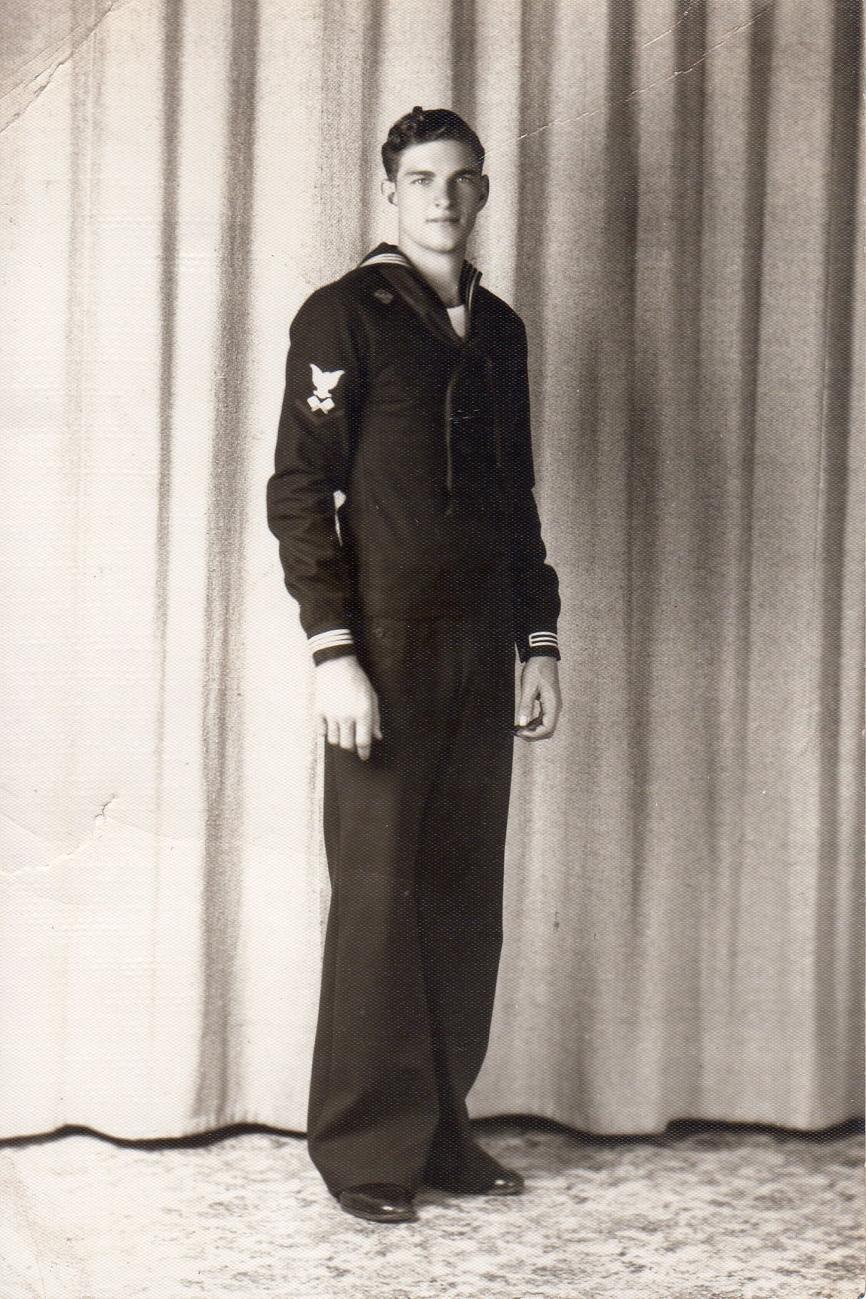 Tom Cornish as a U.S. Navy volunteer during WWII. (Courtesy of Jerry Cornish & Marilyn Cornish)
