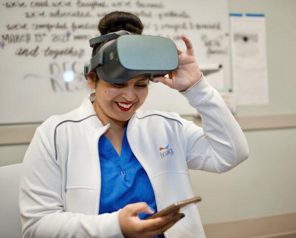 Crystal Watson is among many registered nurses at Hoag Memorial Hospital Presbyterian who use virtual technology to decompress from the stresses of the job. (Courtesy of Hoag Memorial Hospital Presbyterian)