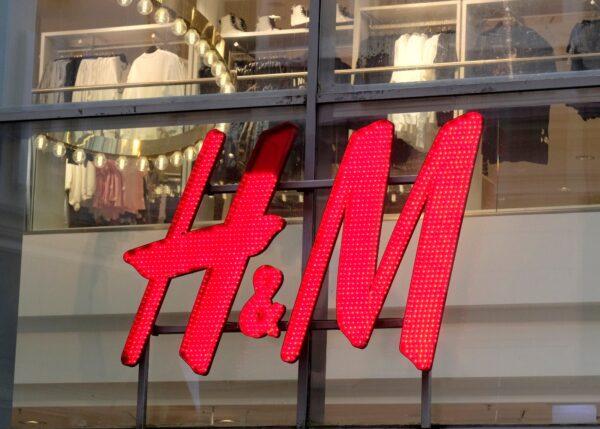 H&M logo is seen on one of the Swedish retailer's shops, on Jan. 30, 2020. (Ints Kalnins/Reuters)