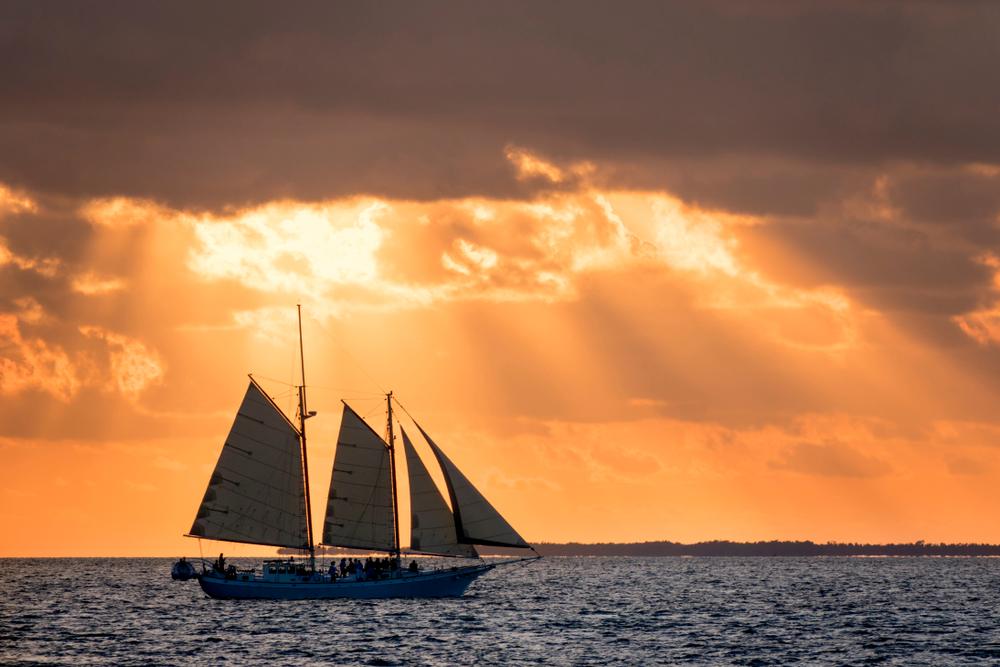 The sun sets out over the Gulf of Mexico, as seen from Key West. (Ricardo Reitmeyer/Shutterstock)