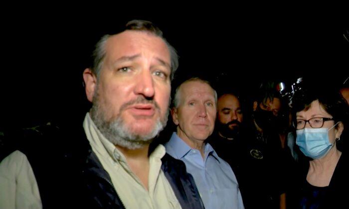 Biden Staffer Blocks Ted Cruz From Taking Video at Border Facility