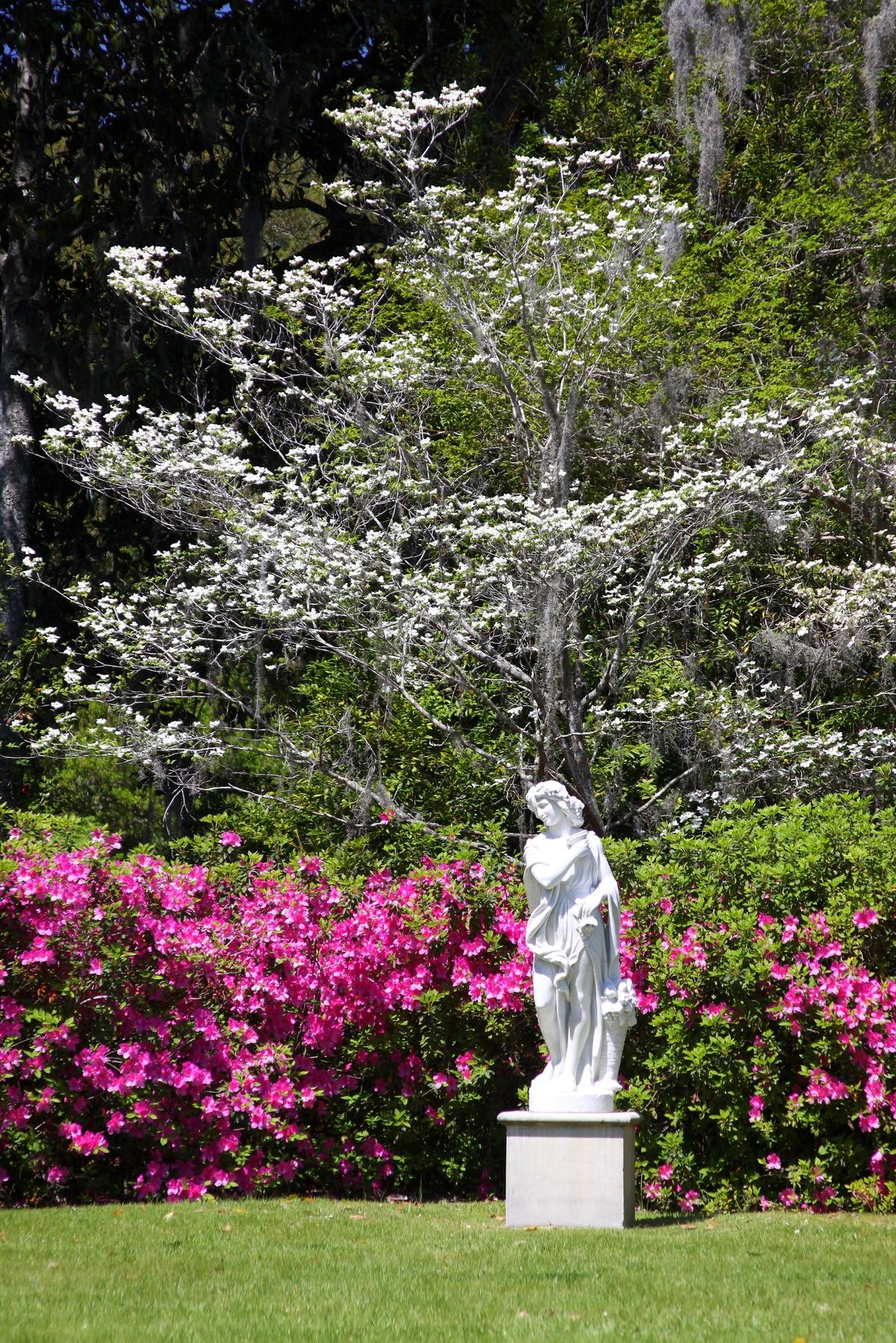 A garden blooms with azaleas in the spring. (Courtesy of Middleton Place)