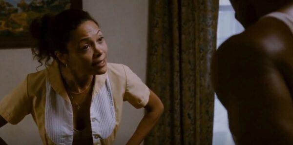 Linda Gardner (Thandie Newton) is not happy with her husband’s decision to become a stockbroker. (Sony Pictures Releasing)