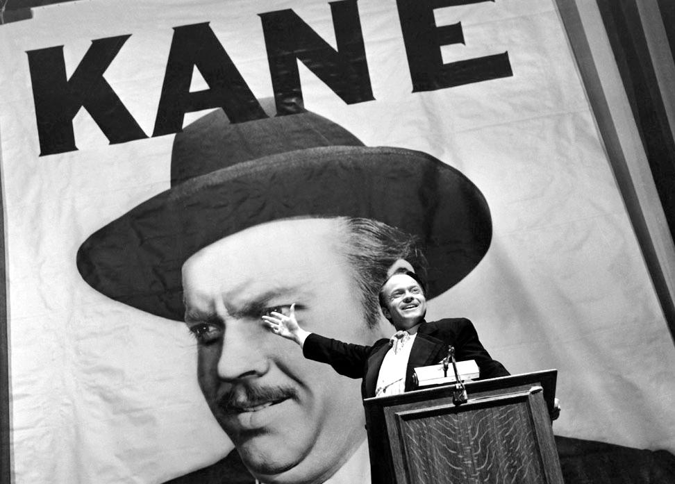 The iconic image of Orson Welles as "Citizen Kane" from the 1941 film. (Public Domain)