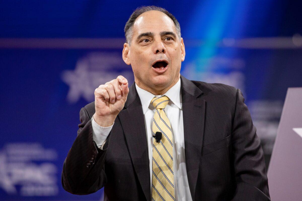 James Carafano, with the Heritage Foundation, speaks during the Conservative Political Action Conference 2020 (CPAC) in National Harbor, Md., on Feb. 28, 2020. (Samuel Corum/Getty Images)