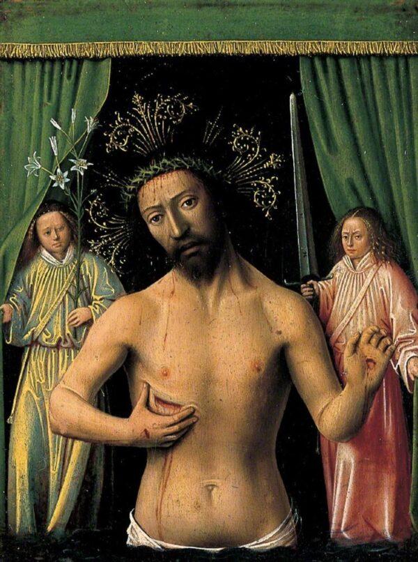 "Christ as the Man of Sorrows" c. 1450 by Petrus Christus. Oil on panel. Birmingham Museums Trust