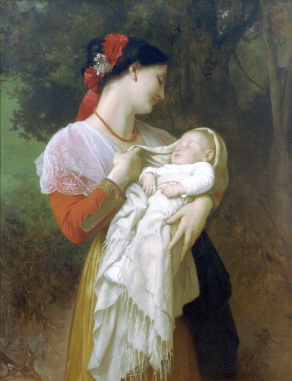 "Maternal Admiration" by William-Adolphe Bouguereau, 1869. (Public domain)