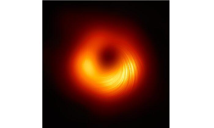 First Polarized Image of Black Hole Hints at Its Magnetic Field Structure