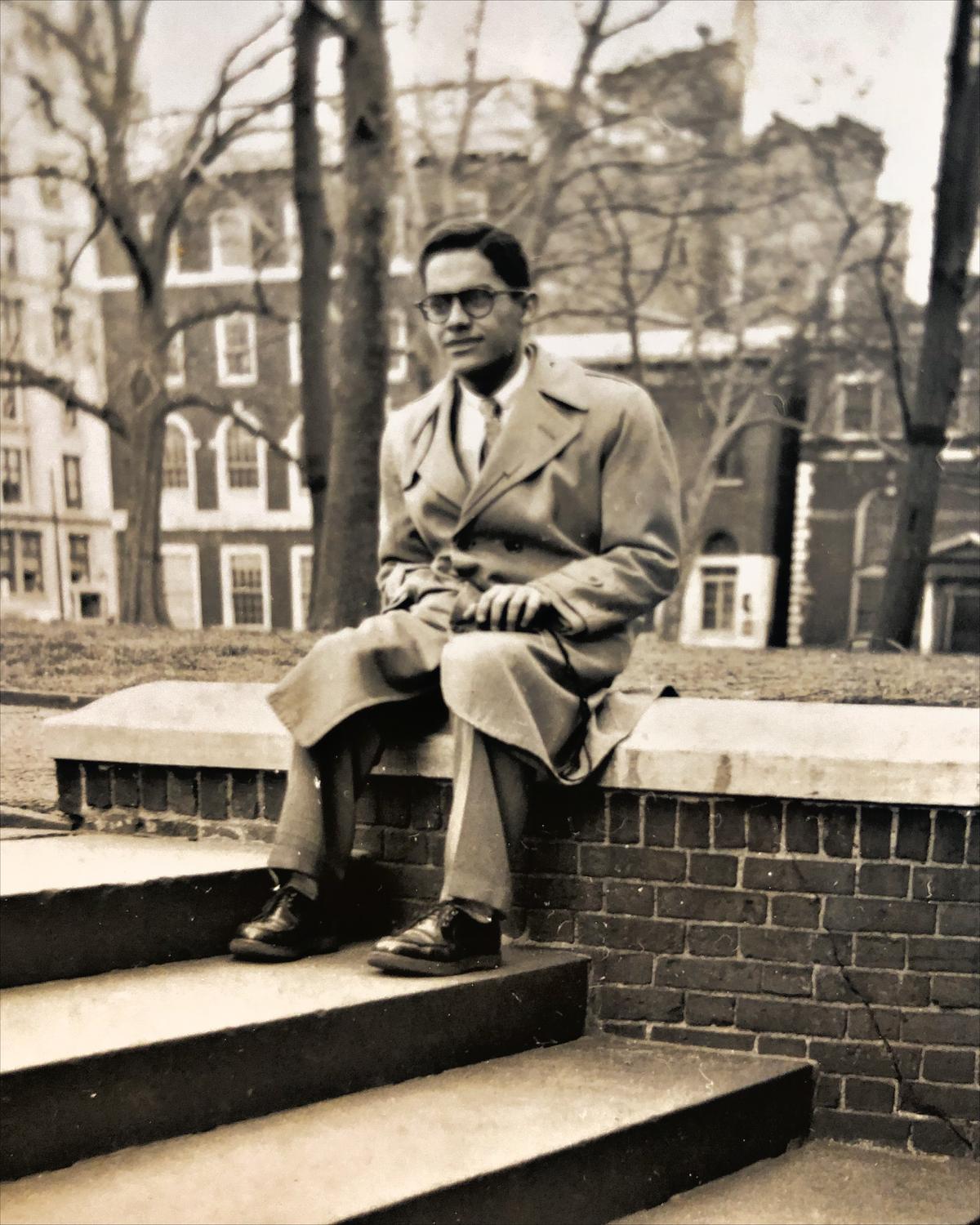 The author's father, Cesar Colon-Bonet, as a medical student at Thomas Jefferson Medical College in Philadelphia, winter of 1954. (Courtesy of Cara Colon-McLauchlan)