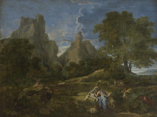 "Landscape with Polyphemus," c. 1649, by Nicolas Poussin. Oil on canvas, 59 inches by 77.9 inches. Hermitage Museum, Saint Petersburg. (Public Domain)