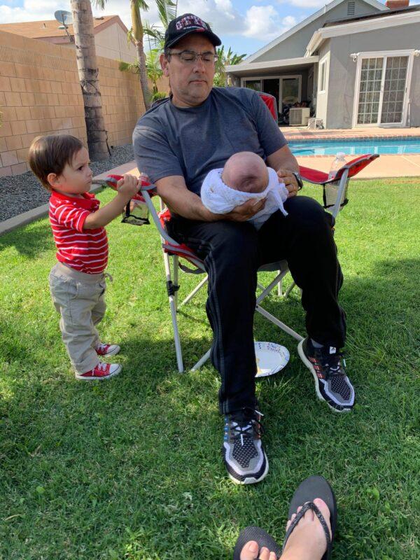 Luis Tovar, pictured with his grandchildren, was among four people killed during a masss shooting in Orange, Calif. March 31, 2021. (Courtesy of Vania Tovar)