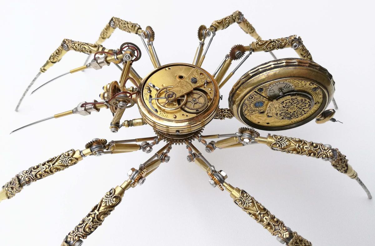 Detail of a steampunk spider (Caters News)