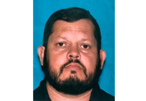 This undated photo provided by the Orange Police Department shows Aminadab Gaxiola Gonzalez, a 44-year-old Fullerton, Calif., man who is the suspect in a shooting that occurred inside an Orange, Calif., business on March 31, 2021. (Orange Police Department via AP)