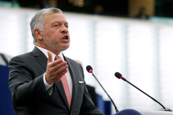 King of Jordan Abdullah II addresses the European Parliament in Strasbourg, France, on Jan. 15, 2020. (Vincent Kessler/Reuters)